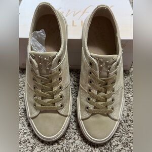 Blowfish Gold Lace-Up Sneakers